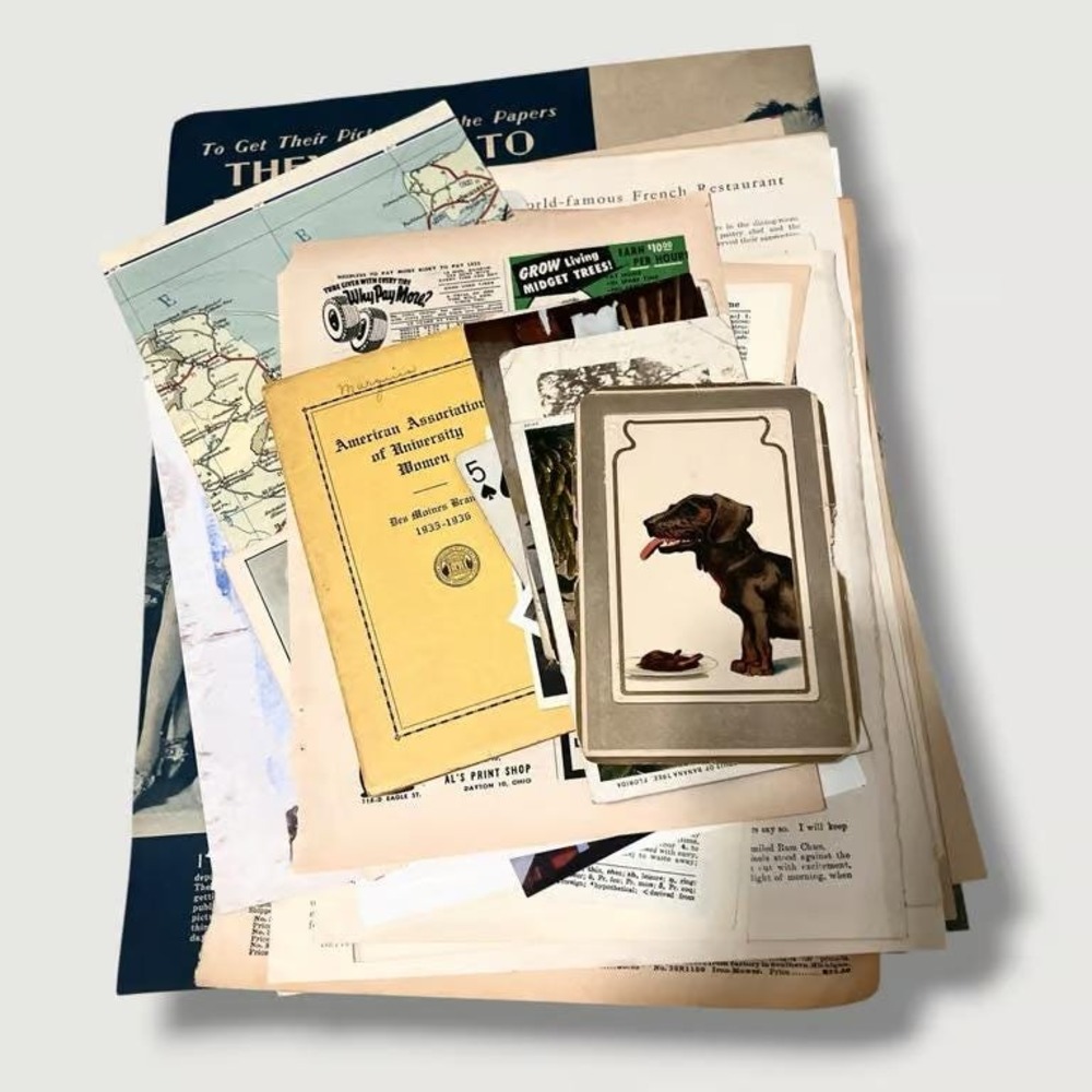 50+ piece Ephemera Lot 38 Collage Crafting Junk Journals Scrapbooking